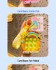 Cartoon Heart Bear Squeeze Toy Keychain - Cute Stress Relief Gift for Couples