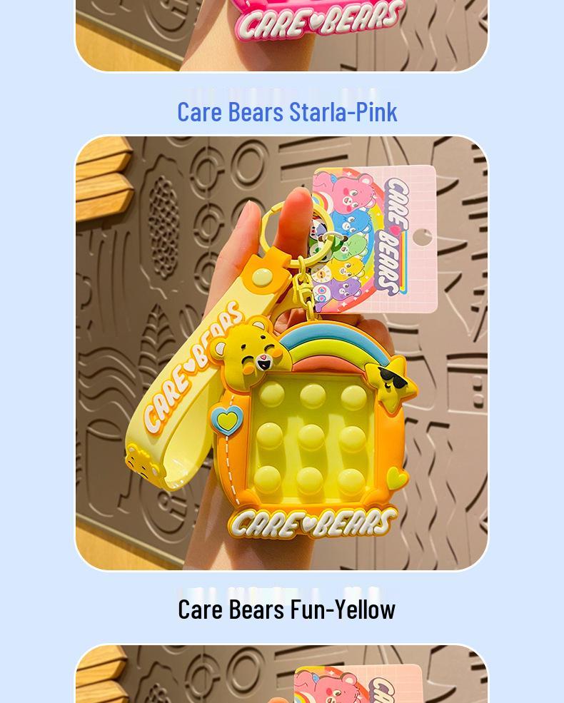 Cartoon Heart Bear Squeeze Toy Keychain - Cute Stress Relief Gift for Couples