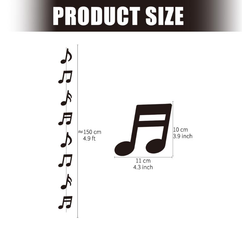 Recycled Paper Black Musical Notes Decorations for Party and Music Event Creating Festival Atmosphere Easy Installation