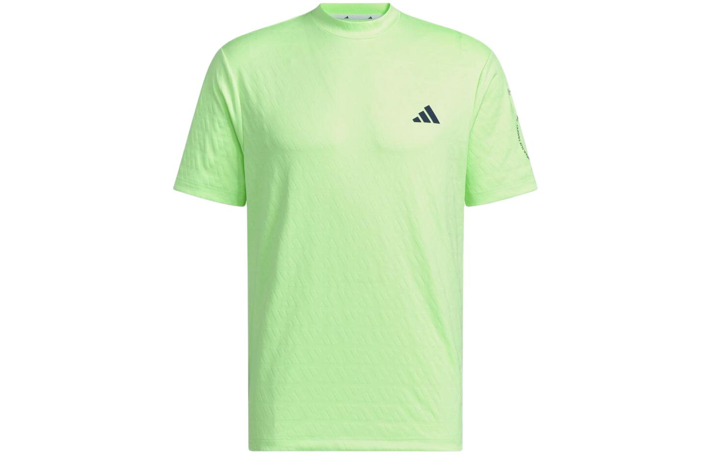 Adidas T Shirts Men s Green Crew Neck Moderate Straight Fit IN9061 M