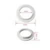 White Light Socket Shade Ring, Aluminum Lamp Retainer Rings Replacement for Glass Light Fixture Porcelain Lamp Holder, Threaded Diameter 39mm