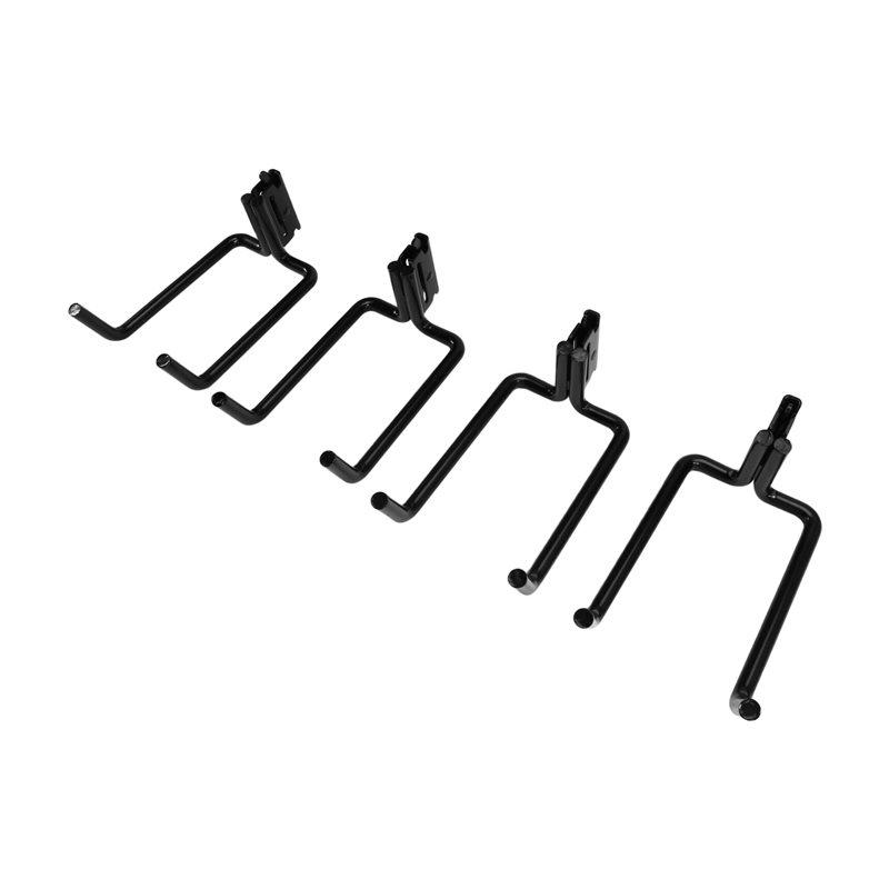 

Fresh E-Track Heavy Duty Shovel Hanger Tool Double J Hook Enclosed Trailer Track Accessories For Store Long Handled Tools чорний