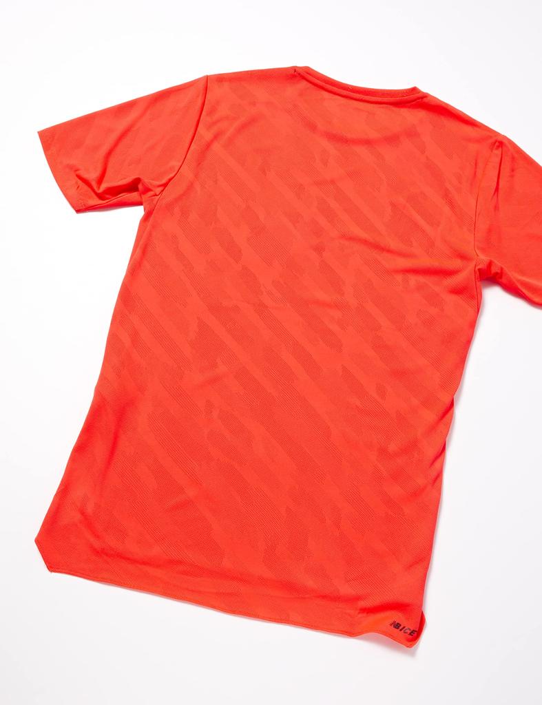 Q Speed Jacquard Short Sleeve MT23281 Short Sleeve ERE S [New Balance] T-Shirt T-Shirt (Electric Red)