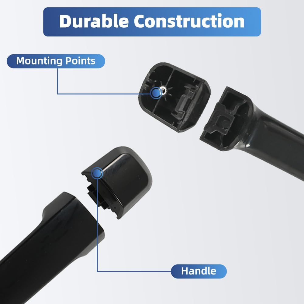 MACHSWON Exterior Door Handle Rear Left/Rear Right, Outside Door Handle Replacement 69211-60090, 2010-17 Compatible with Toyota Prado