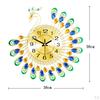 " Large Unique Peacock Wall Clock Battery Powered Hanging Clocks Kitchen Bathroom Decorative