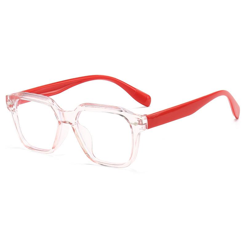 New anti-blue children's glasses fashion trend boys and girls silicone mirror legs square eye protection flat mirror