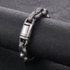 Personality Creative Black Fang Fang Founded Men and South Korea Vocal Titanium Steel Men 13mm Horizontal O -line Chain Bracelet