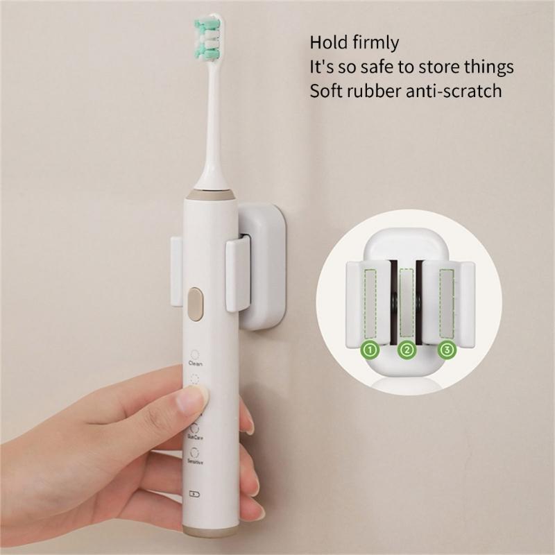 Space Saving ABS Electric Toothbrush Stand for Bathrooms Convenient InstallationSpace