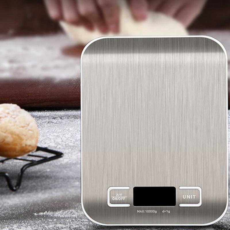 10kg / 1g Digital Kitchen Scale LCD Display Stainless Steel Electronic Scales Home Jewelry Food Snacks Weighing Baking Tools