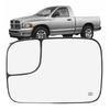 Heated Convex Mirror Glass with Blind Spot Glass Side View Mirror Glass Lens Replacement for 1500 2500 3500 2002-2008