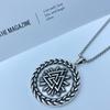 Xiweier Nordic Viking Odin Triangle Necklace - Copper Retro Fashion Trend