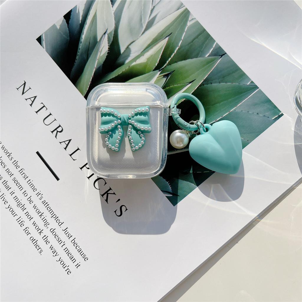 Love bow for Apple AirPods Pro1 Bluetooth headset case Apple 1st generation headphone case 1st generation