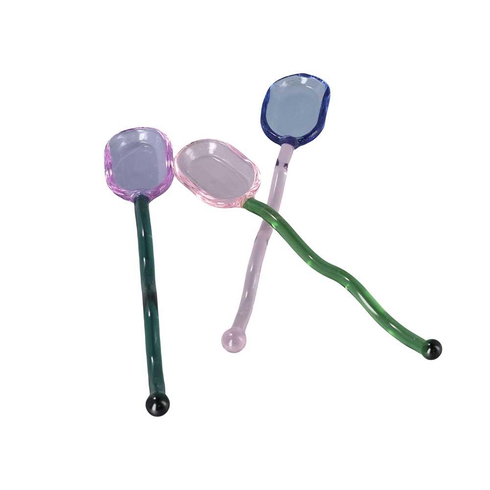 Heat Resistance Colored Long Rod Handle For Deserts And Juice Glass Mixing Spoon Coffee Spoon Milk Spoon Stirring Spoon