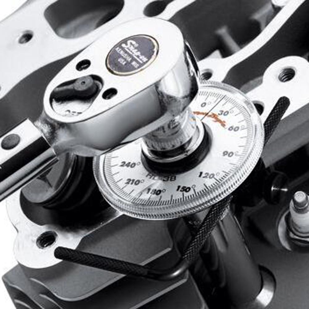 1/2 Inch Drive Torque Angle Gauge 360 Degree Angle Rotation Measurer Hand Tool Wrench Measuring Automotive Meter Tool