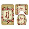 Christmas Bathroom Floor Mat Toilet Three-Piece Set