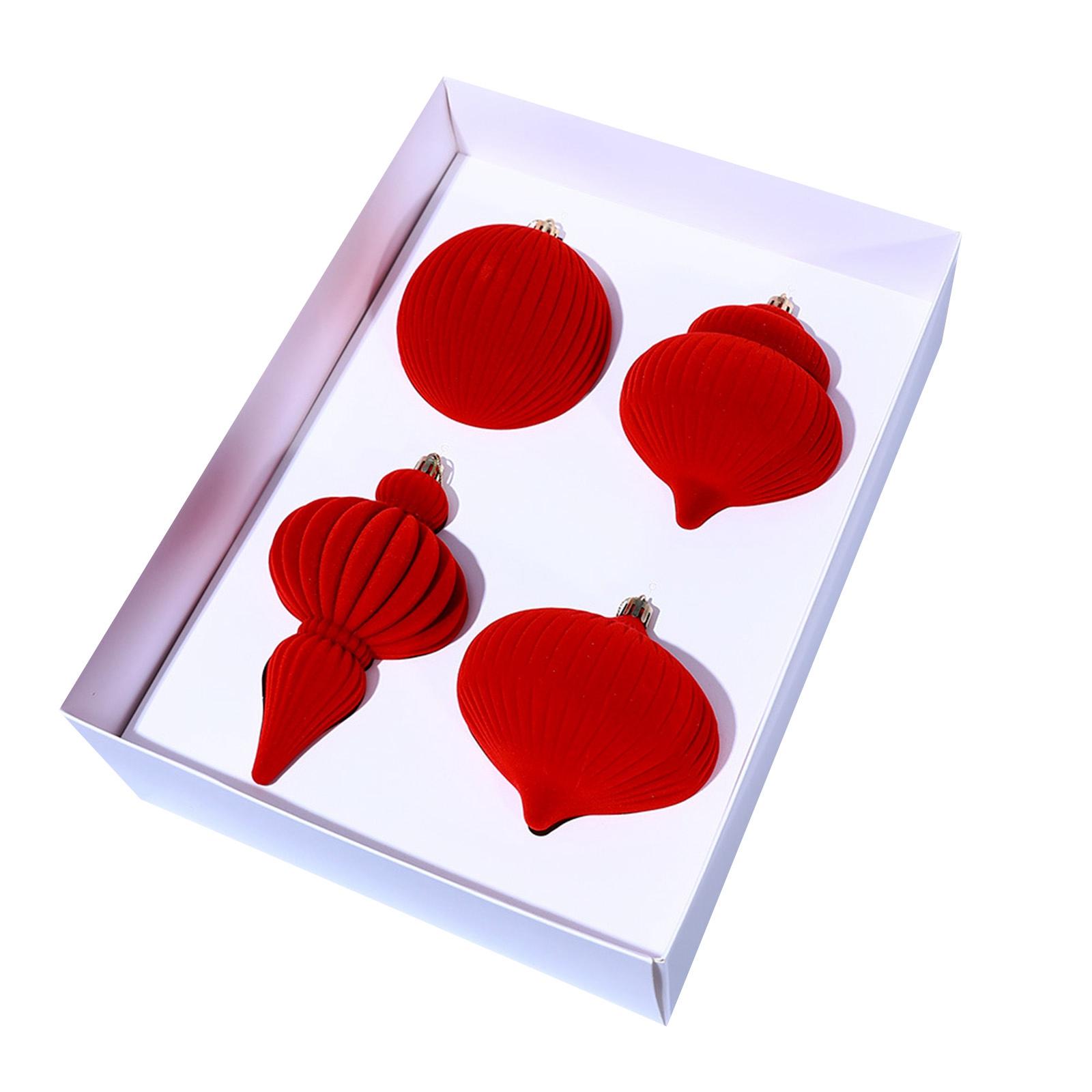 

4 Pcs Christmas Tree Balls Xmas Decoration Ornaments Christmas Ball Ornaments One Size