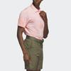 Adidas Pattern Straight Cut Short Sleeve Polo Shirt Men Polo Shirts Pink HS1130
