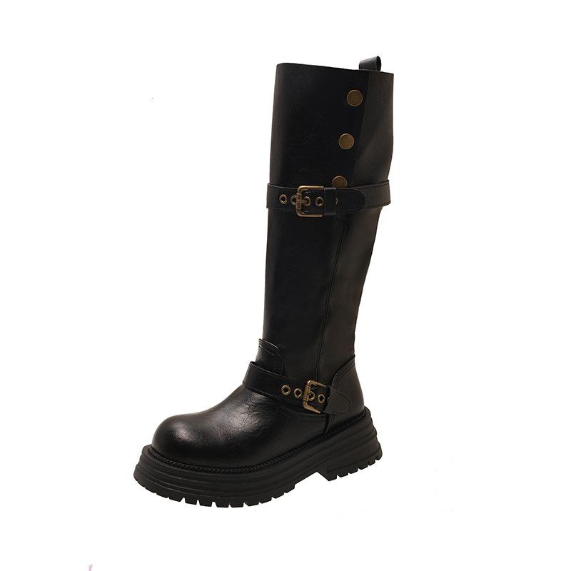 Thick-soled two-wear British Martin boots women's 2025 autumn and winter new Maillard medium boots small height-increasing women's boots