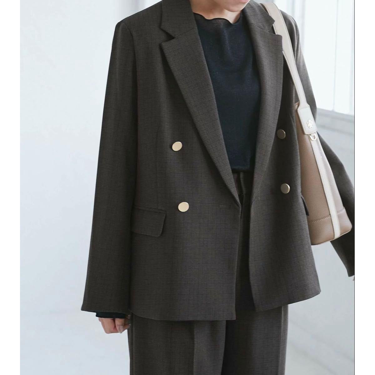[Good Condition] ROPE  PICNIC Lady Handsome Series Wool-like Gold Button Jacket