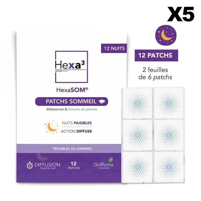 Plastry Melatonina HexaSOM, Sen 5 opakowań