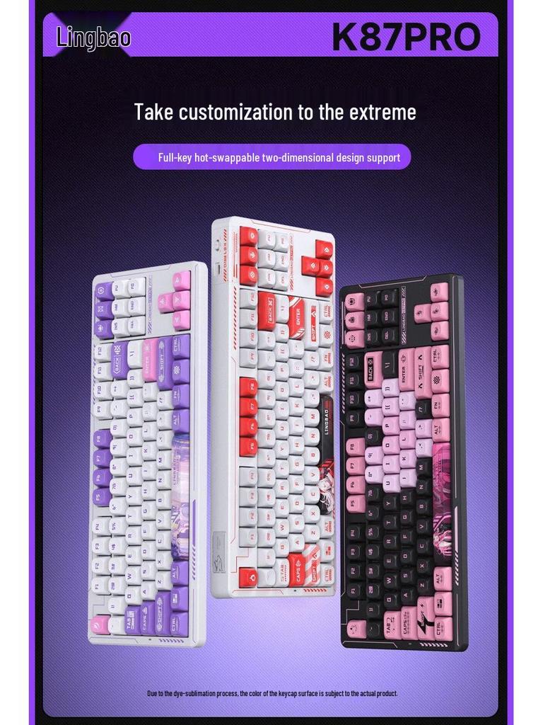 K87 Tri-Mode Customizable Bluetooth Wireless Mechanical Gaming Keyboard