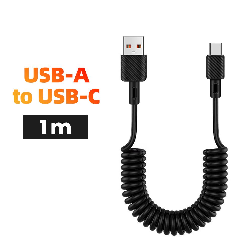 Das superschnelle Ladekabel mit Federaufzug vom Typ C mit 66 W ist für das Carplay-Datenkabel des Huawei iPhone geeignet