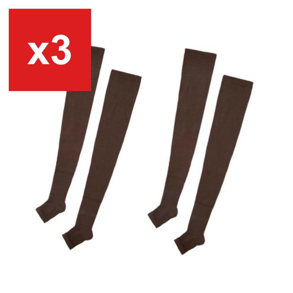 GUNZE Night Socks Uchi-Colle 2-Pair Set Breezy Fabric Over-the-Knee AUT 653 Women's Brown