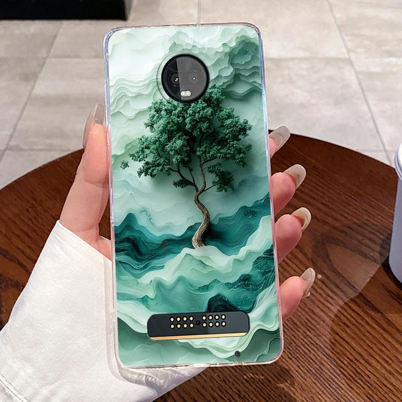 Jelly Casing For Motorola Moto Z3 Play Funda Coque Clear Silicone Soft TPU Back Cover Cute Cat Rabbit Heart Protective Case Capa