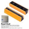 2PCS Rectangle Reflective Sign Road Stud Marker for Highway Traffic Warning Facilities(YellowWhite )