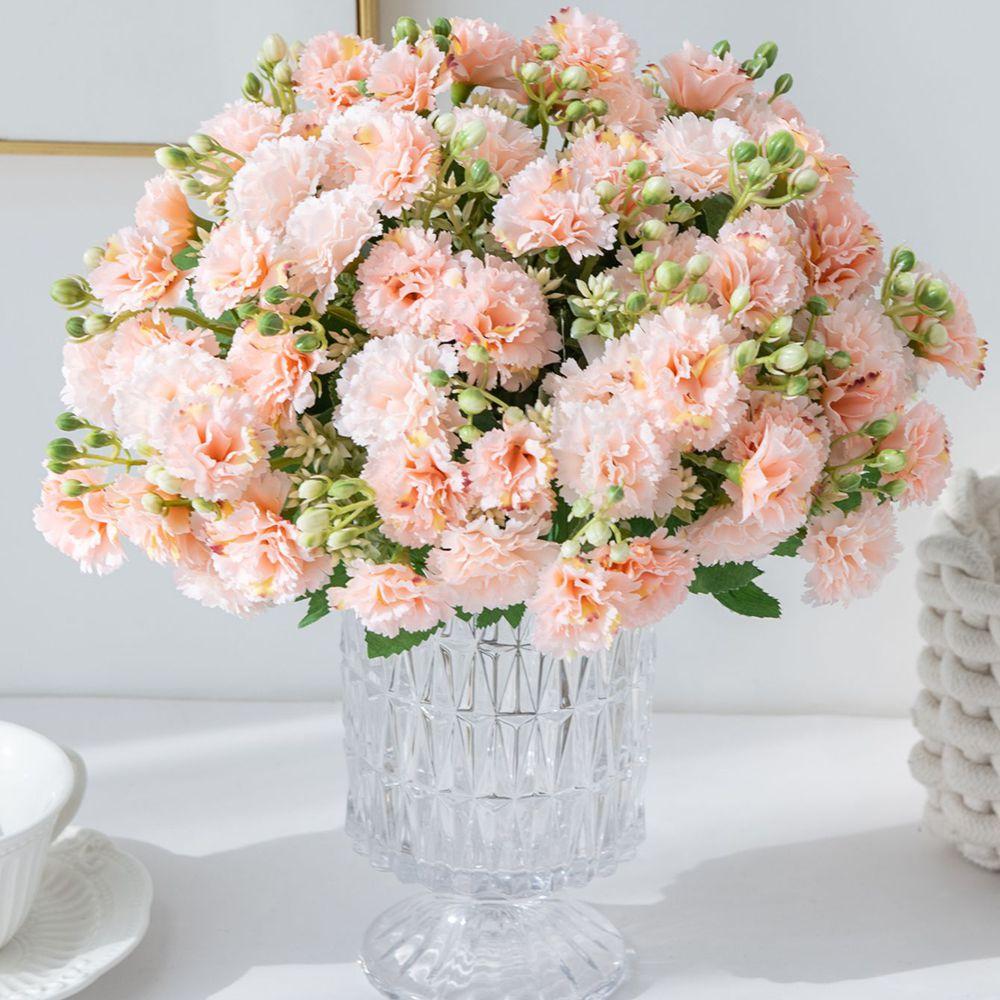 Künstliche Blume Seidennelke Außen Garten Festival Hochzeit Brautstrauß Zuhause Vase Tisch DIY Geschenkbox Clip Dekoration