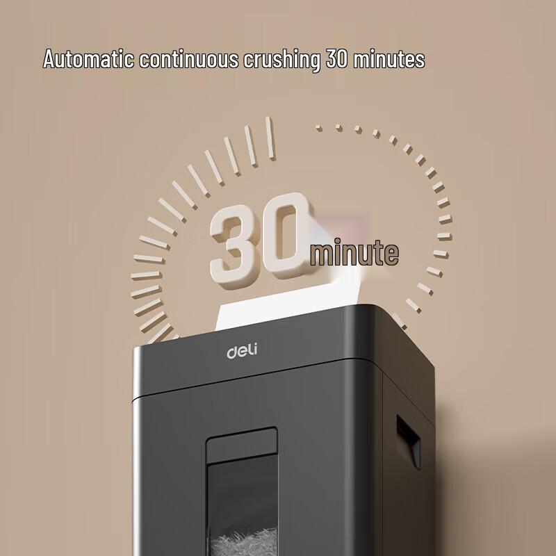 Deli 100-Sheet Automatic Paper Shredder with 30-Min Continuous Run CN Plug (adapter Included)