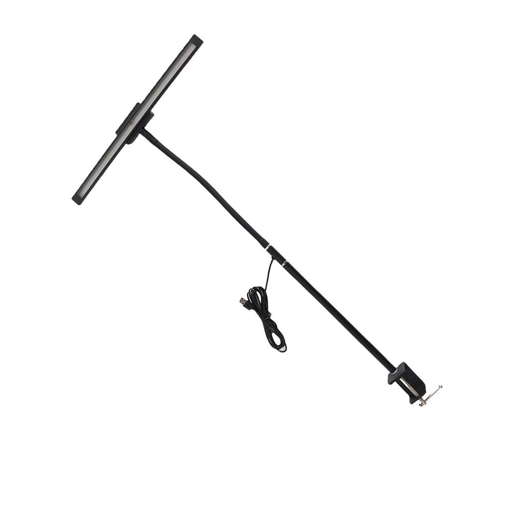 LED Desk Lamp Double Key Stepless Dimming Eye Caring Gooseneck Table Lamp for Reading Studying Working