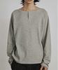 Kaneitei Waffle Raw Cut Henley Neck Long Sleeves (Melange Gray)