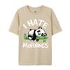 I Hate Mornings Cute Panda Bear For Panda Lover Printing T Shirts Wholesale ONeck 3d Printed Cotton Unisexs Tops Tees