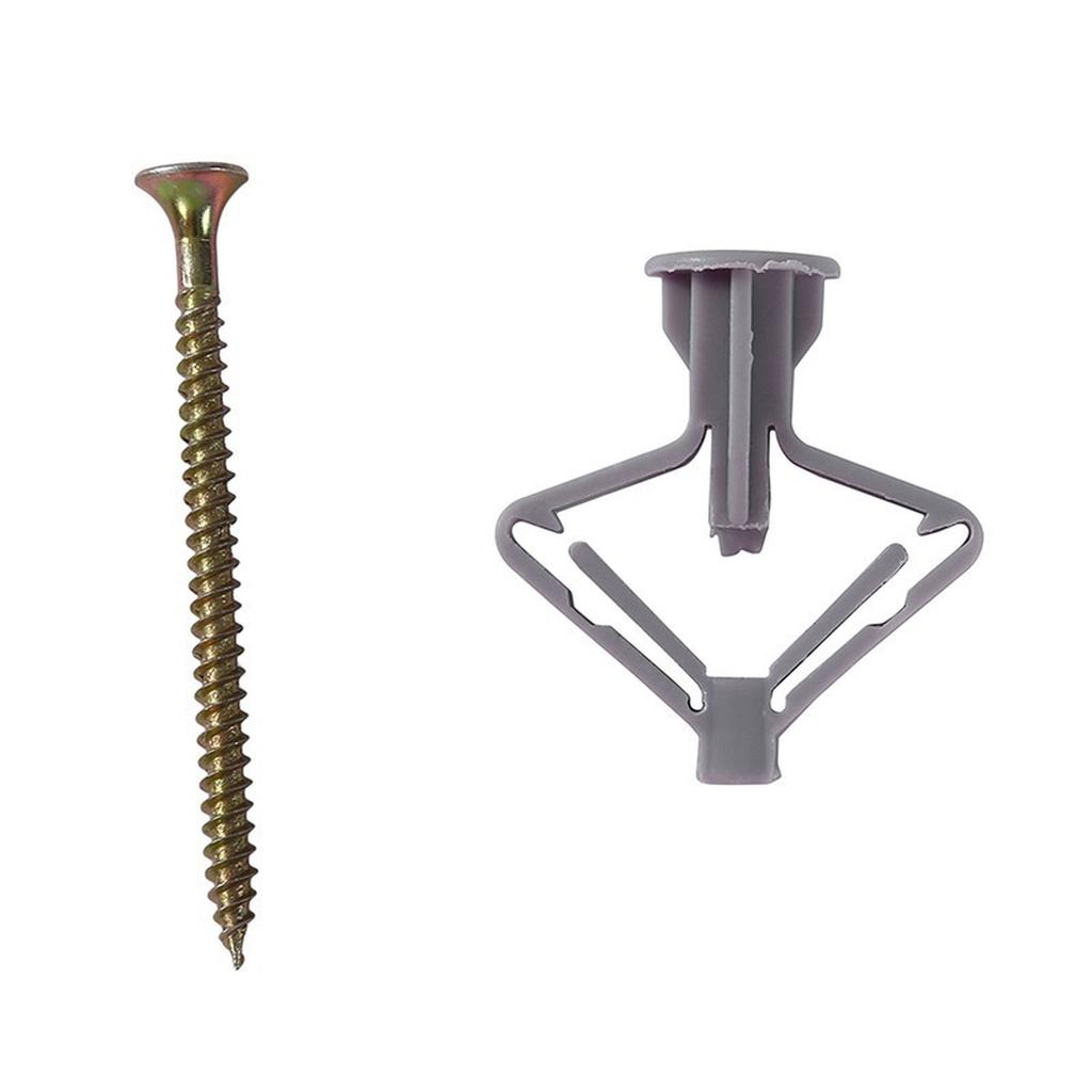 Butterfly Type Plastic Gypsum Board Anchors Drywall Fixings Screw Curtain Wall Gypsum Expansion Tube