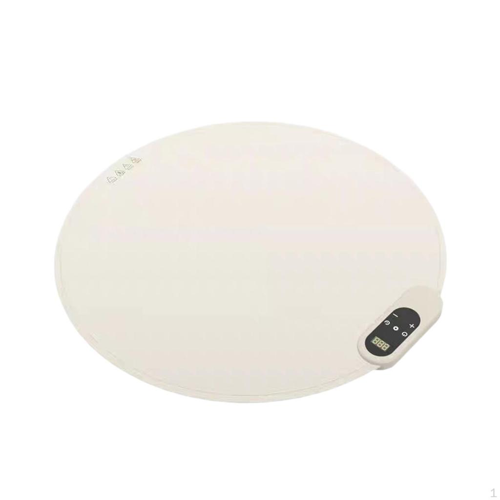 Food Warming Mat Multipurpose Silicone Electric Tray for Gatherings Beige