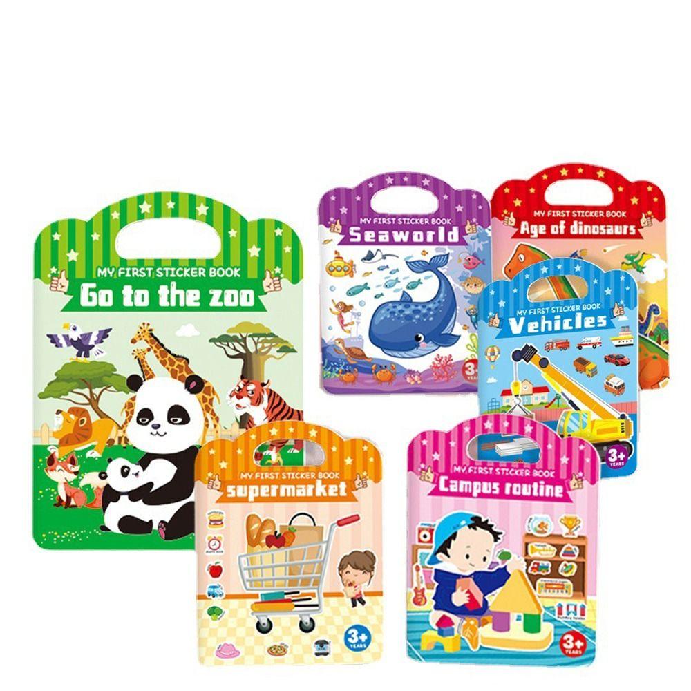

Children Scene Sticker Book Learning Cognition Toy DIY Puzzle Sticker Book Early Education Toy
