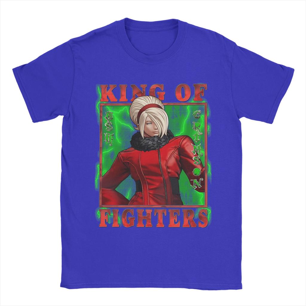 Vintage K.ing of Fighters XV  Mocking Firelight Ash Crimson T-Shirts for Unisex Crew Neck T Shirts  Short Sleeve Tee Shirt Tops