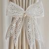 Curtain Tieback Beautiful Bow Lace Holder Hook Buckle Fashion Decorative Pretty Clip Polyester S8K5
