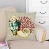 Decoration Waist Throw Conch Cotton Linen Pillow Case Cushion