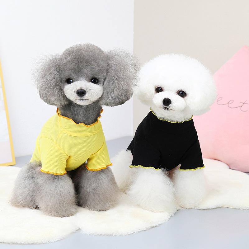 2024 New Pet Dog Supplies Naughty Bear Bottoming Shirt Bomei Teddy Small and Medium-sized Dog Clothing Casual Puppy Clothes