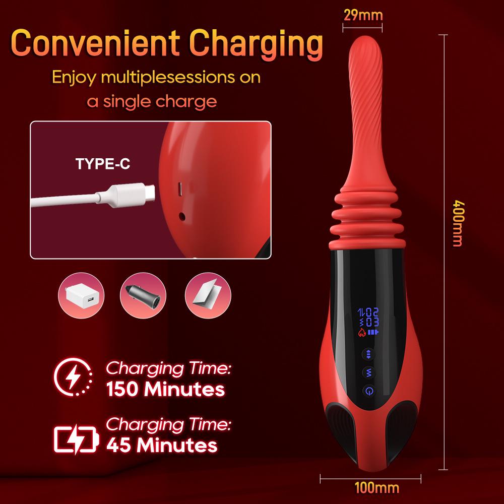 9-Gang Teleskop-Vibrationsmaschine mit LCD-Anzeige