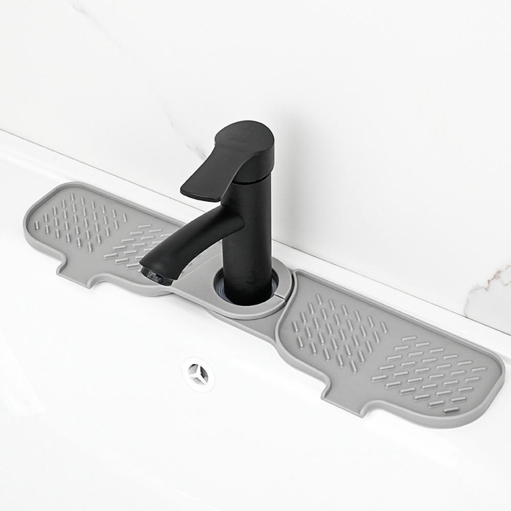 Slope Shape Sink Splash Guard Rotatable Faucet Drip Catcher Tray Sink Faucet Mat  Kitchen Sink
