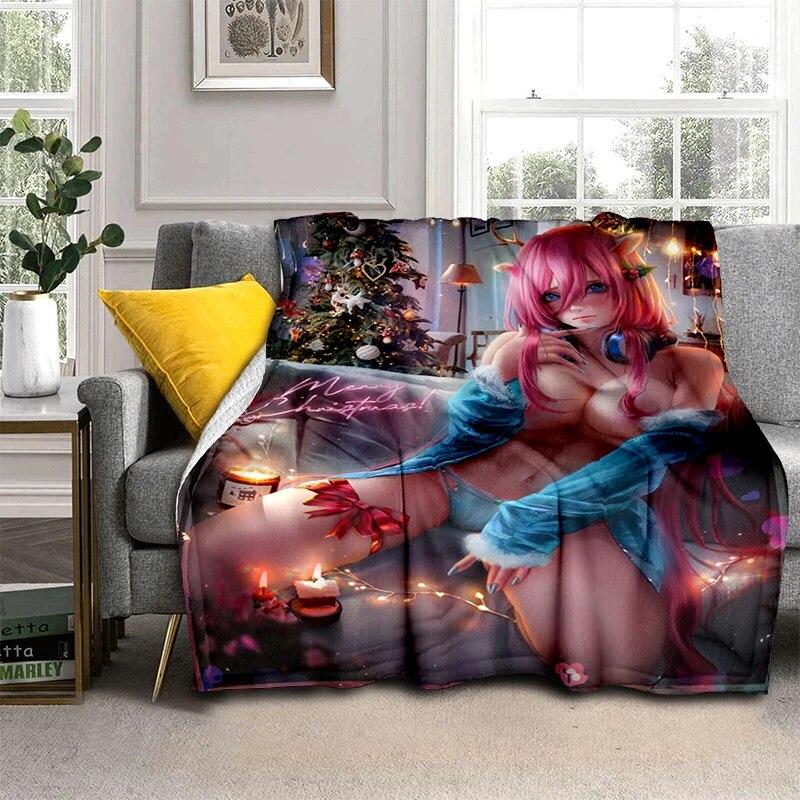 Weihnachten Sexy Schönheit Geschenk Weiche Plüsch Sofa Bett Werfen Cartoon Picknick Decken Moderne Flanell Decke Abdeckung Bettdecke Geschenk