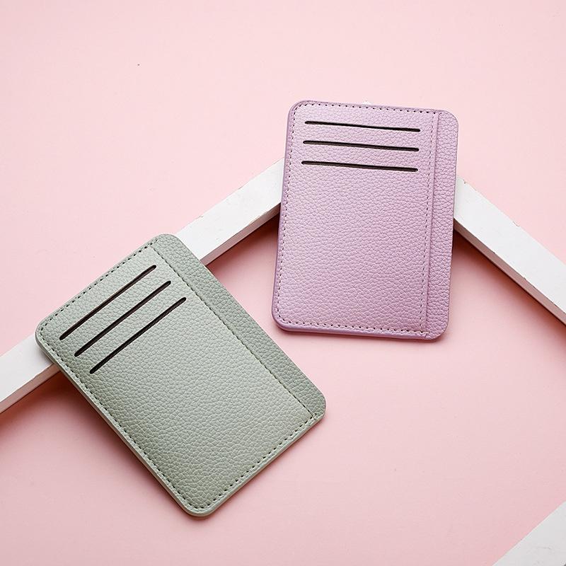Short Ultra Thin Card Case Female Mini Multi-Card Fashion Bank Card Credit Card Holder Wallet Simple Pu Leather Card Holder