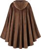 Medieval Deer Suede Velvet Cloak - Retro Warrior Cosplay Cape for Halloween