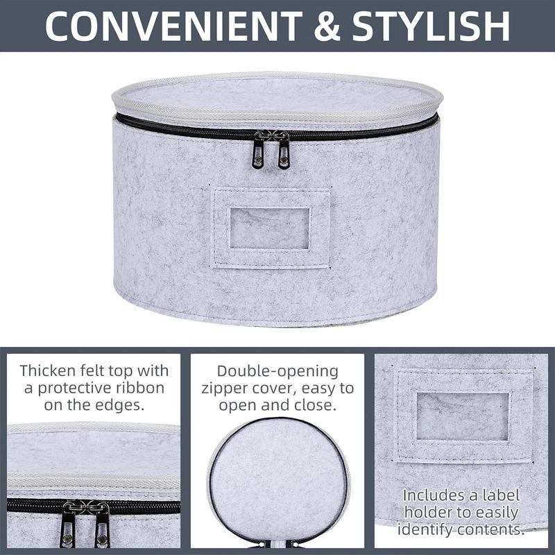 Felt Storage Bag Glass Cup Rack Cooking Plate Soup Spoon Case Dish Fabric Holder Travel Kitchen Accessories Shelf Organizer