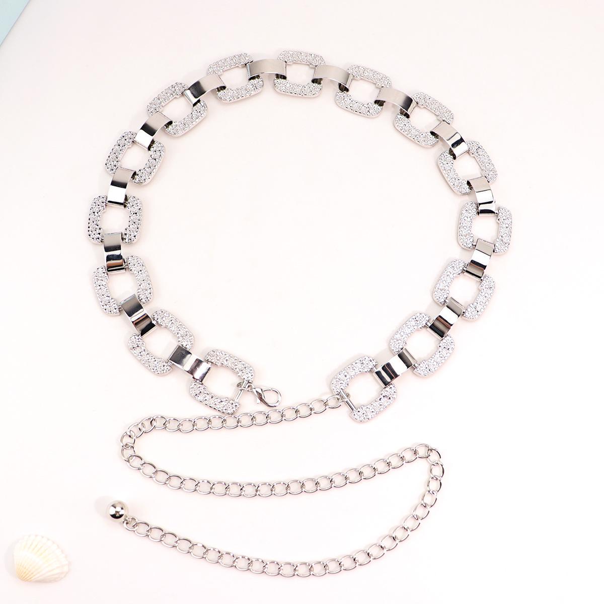 

2022 Trendy Women s Metal Waist Chain Accessory - Stylish Thin Belt for Dresses & Pants срібний
