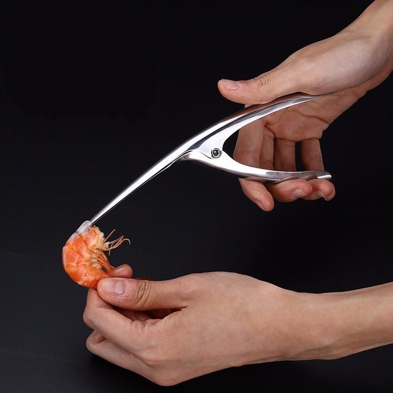 Stainless Steel Prawn Peeler Shrimp Deveiner Peel Device Creative Kitchen Tools Gadgets Cooking Seafood Tools