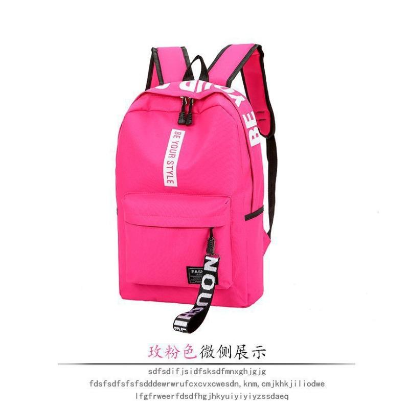 New Backpack Backpack Men and Women Junior High School High School Students Backpack Large Capacity Campus Canvas Double Back
